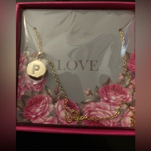 P initial necklace.